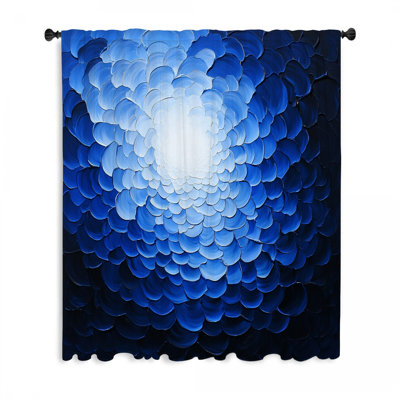 Vortex Window Curtains, Abstract Blockout & Sheer Curtains - 1 Panel