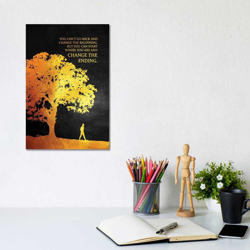Change The Ending by Adrian Baldovino - Wrapped Canvas Painting, 20.32 cm H x 30.48 cm W x 1.91 cm D