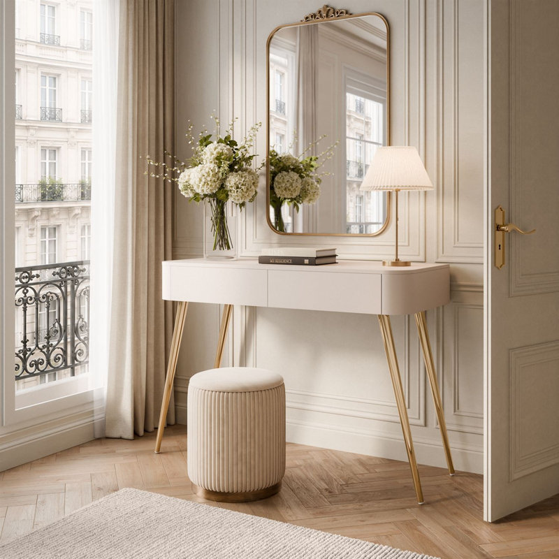 110 cm W Console Table, Handle-Free