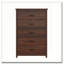 Ensemble de chambre à coucher 4 pièces, base de lit grand en bois avec tête de rangement et station de charge, 2 tables de chevet avec 2 tiroirs, 1 commode avec 5 tiroirs, noyer (ancien SKU HL000102AAD)