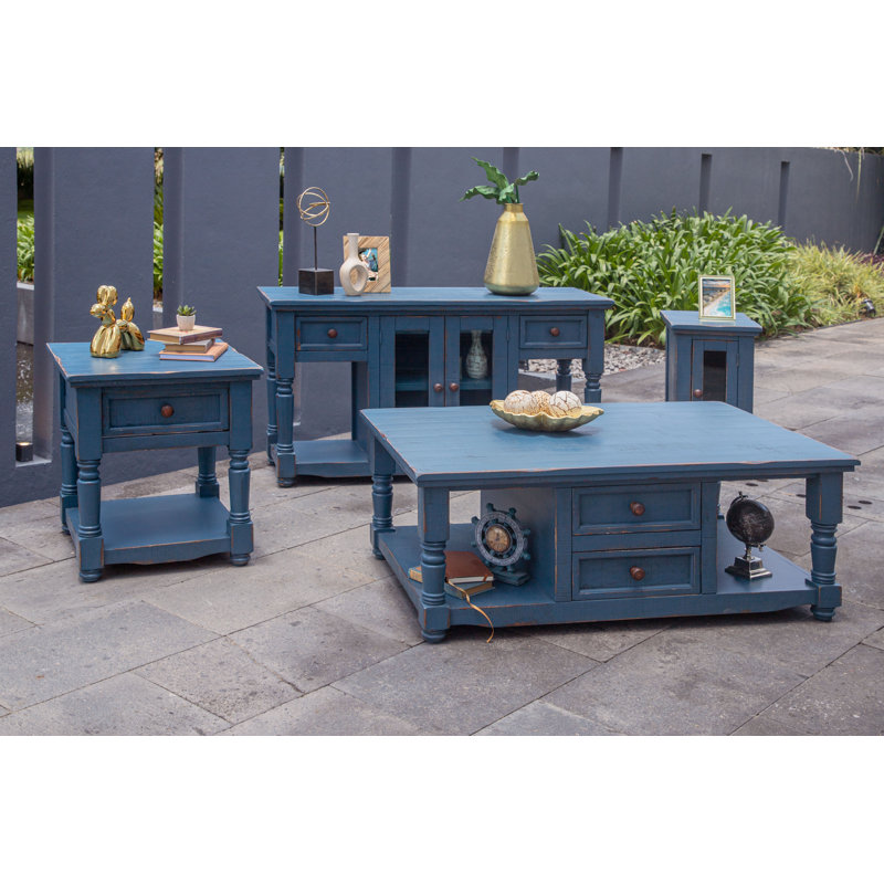 Table d'appoint Aruba, Bleu