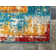 Hartell Oriental Blue/Orange/Red Area Rug