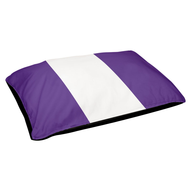 Coussin Detroit, Purple/White, Medium (28" W x 18" D x 6" H)