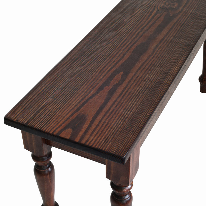 Banc en bois Ferrera, H 17 po x l 48 po x P 12 po