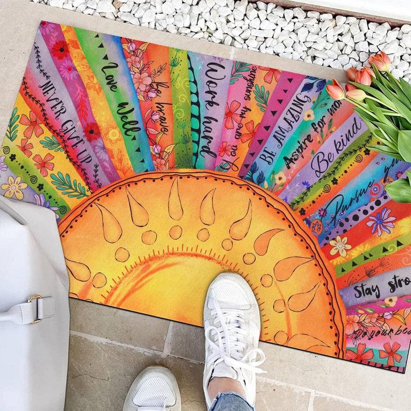 Tapis d'entrée Boho Sun Floral