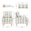Fauteuil d'appoint Rickon style campagne française, avec accoudoirs arrondis et coussin lombaire, idéal pour le salon, la chambre ou le bureau à domicile.-129513835