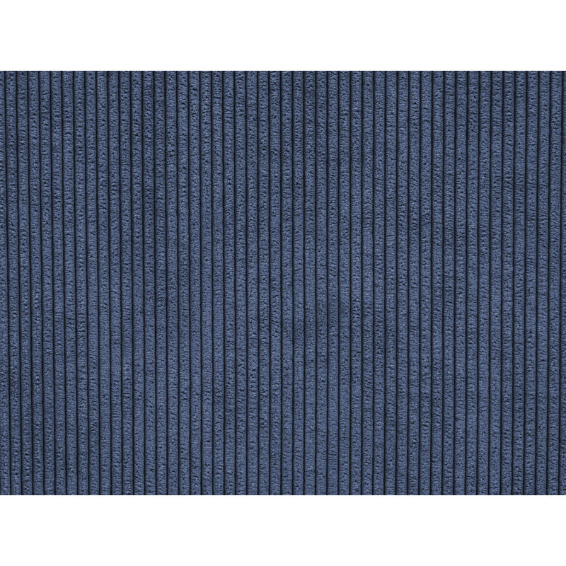 Aleecya 1 Seater Corduroy Sofa, Blue, Right Hand Facing
