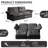 Chenille Multi-Functional Sofa with 2-in-1 Convertible Design