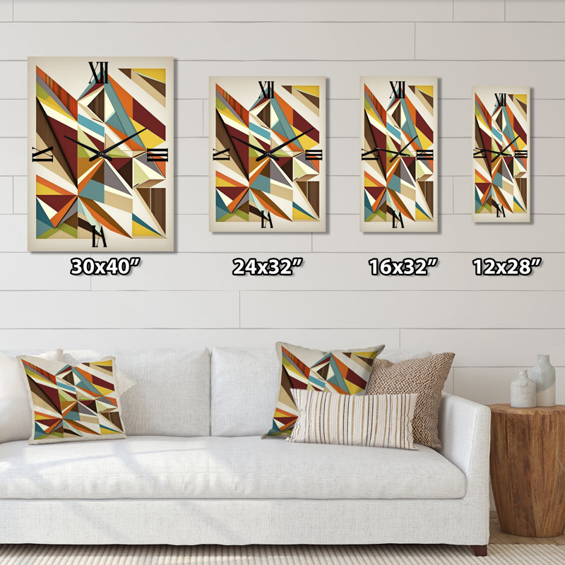 Horloge murale Mid-Century Minimal, Grand