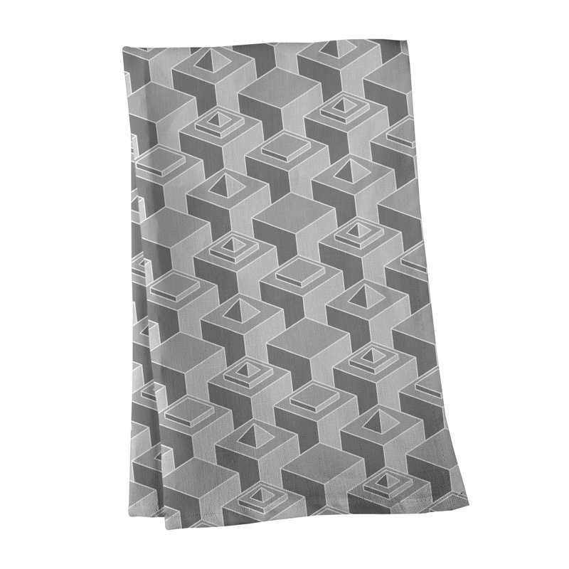 Patricia Geoffrey Tea Towel Kitchen Towel, Gray, Cotton Twill
