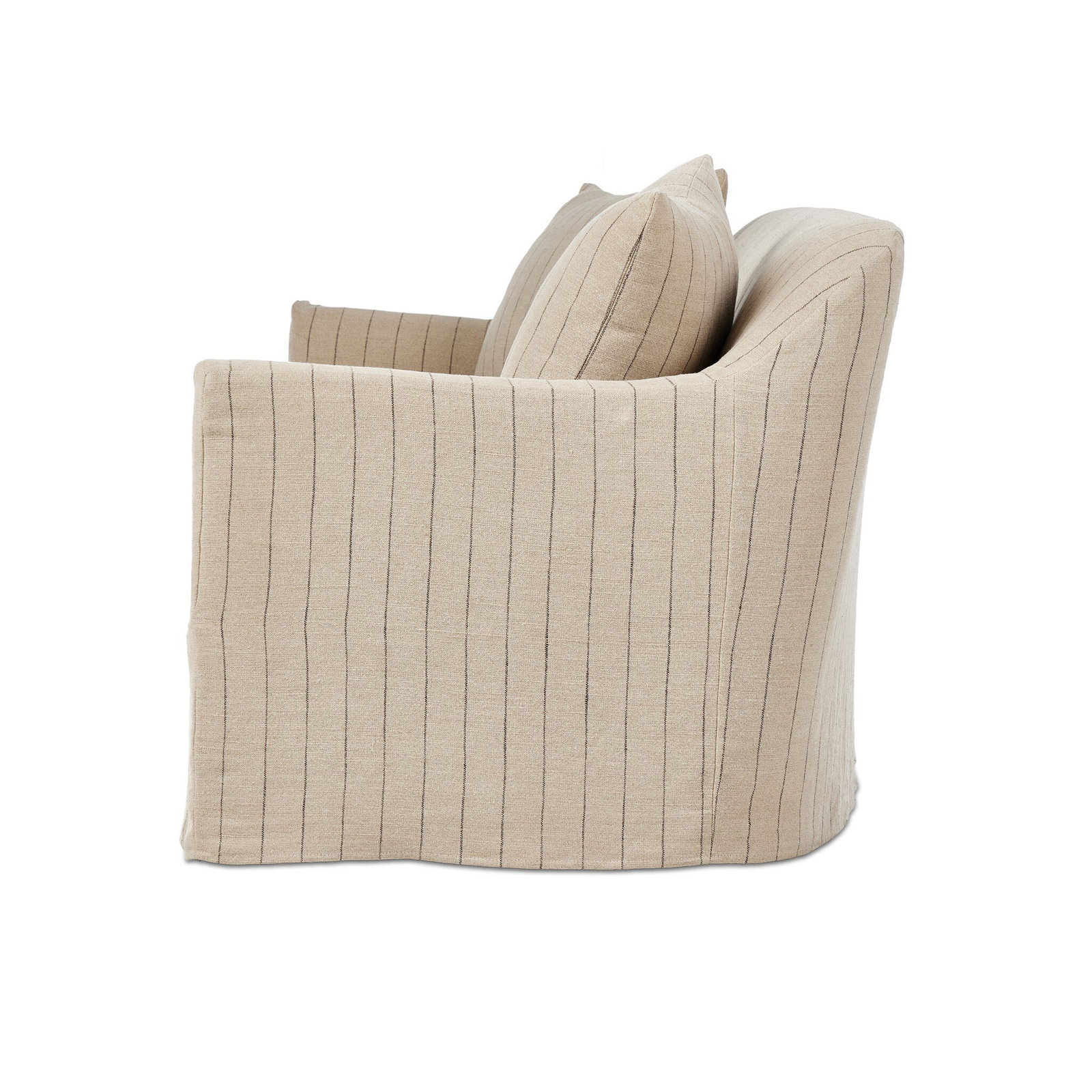Lowell Slipcover Sofa, Cream Striped