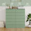 6 Ensemble de commode 6 tiroirs 2 pièces - Vert-1886782429