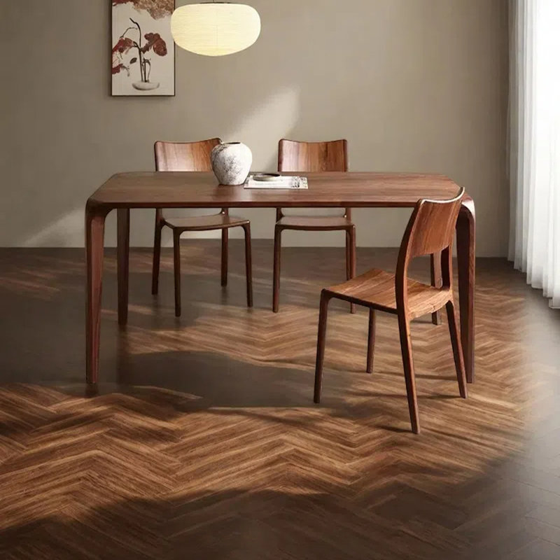 Light luxury rectangular dining table, 29.53"H x 62.99"L x 31.5"W
