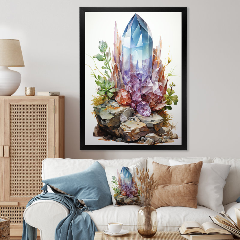 Spiritual Stone Quartz III - Impression, Cadre photo noir, H 44 po x l 34 po x P 1,5 po