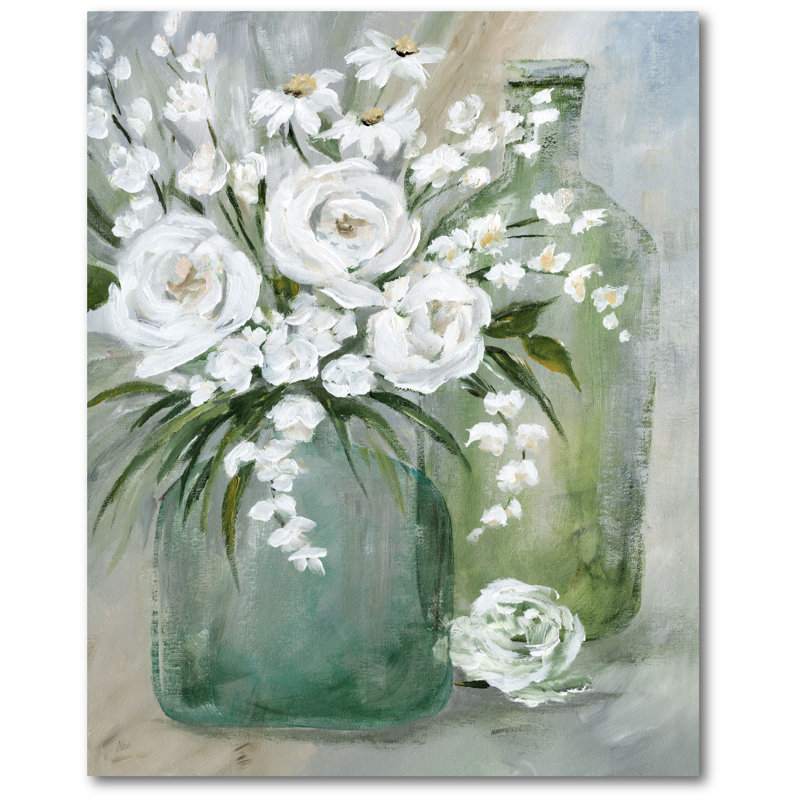 Rosey Afternoon - Wrapped Canvas Painting, 40" H x 30" W x 1.5" D
