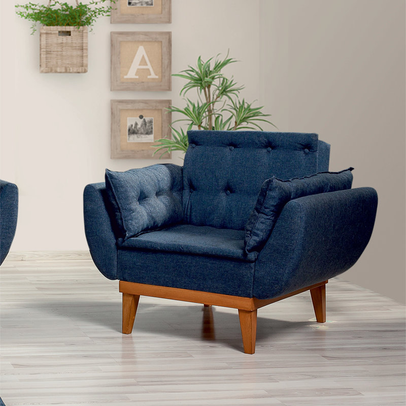 Fauteuil convertible Buckley, Bleu foncé