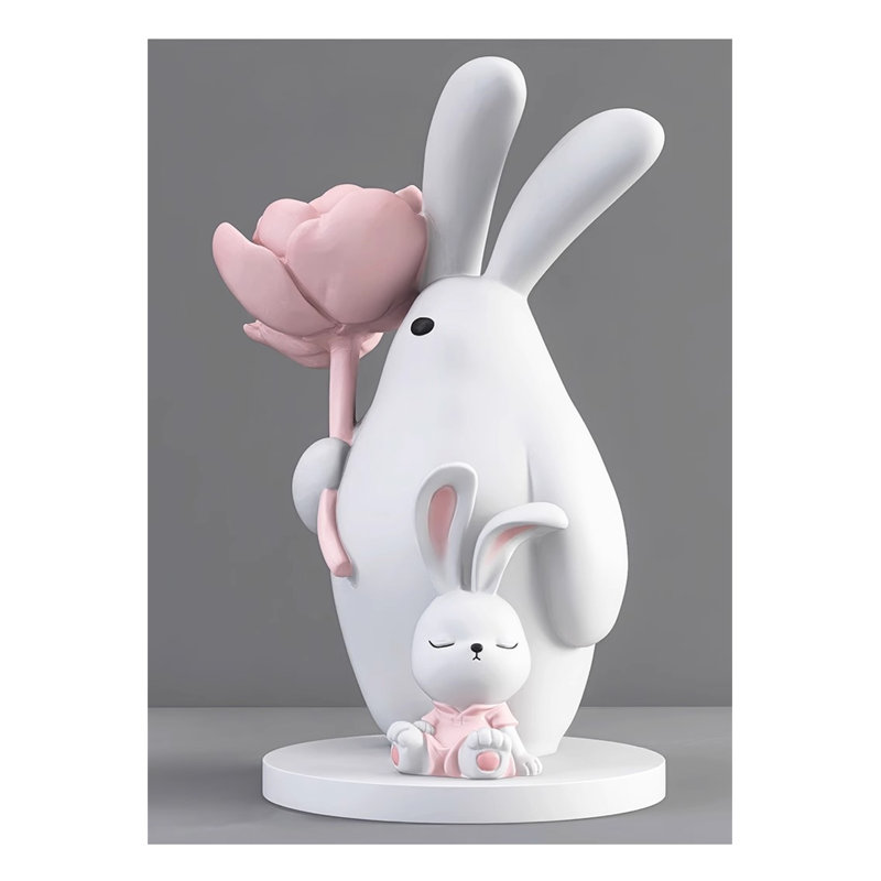 Ornement artistique, Rose / blanc