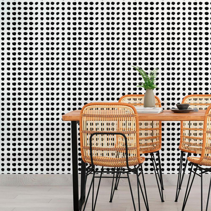 Peel & Stick Polka Dots Tile, 24" W x 126" L