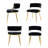 Christan 4 Piece Tufted Velvet Curved Weaved Back with Metal Legs Side Dining Chair Set-49230370