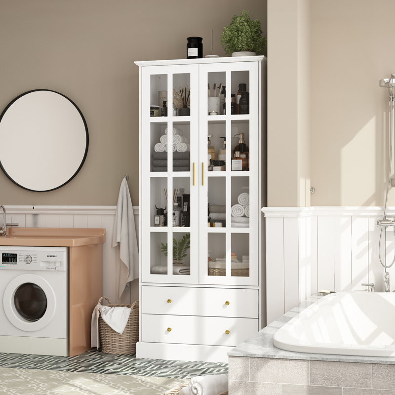 Armoire à linge Siouxie, Blanc