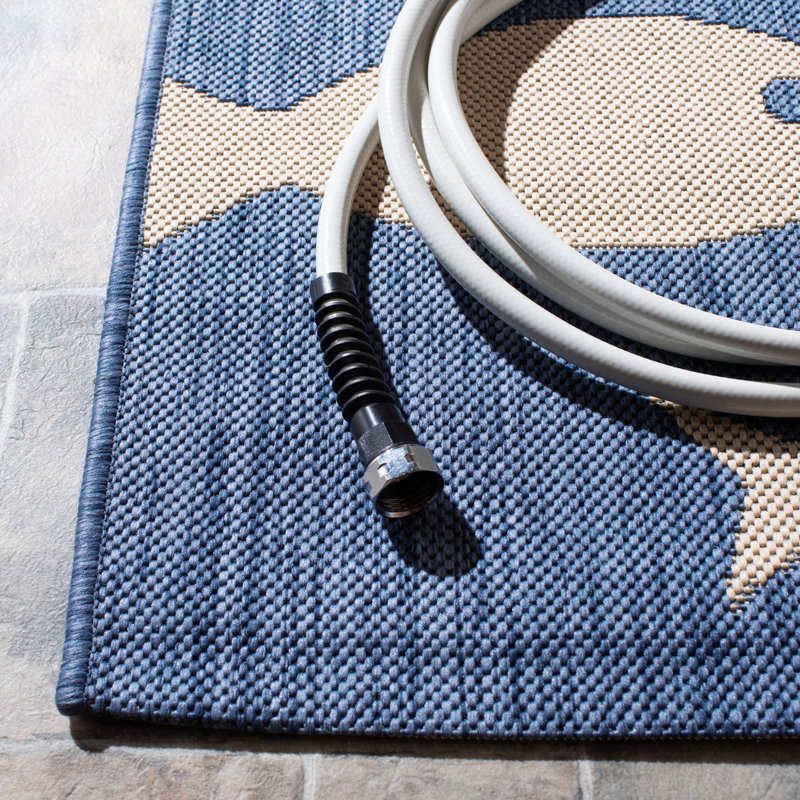 Torquay Performance Indoor/Outdoor Area Rug, Square 5'3"