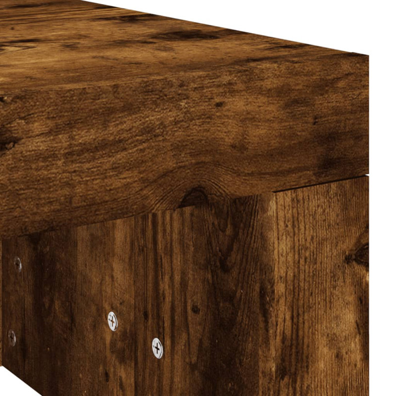 Noda Enclosed Coffee Table, Smoked Oak