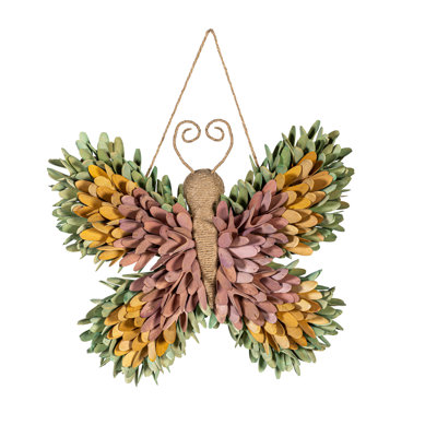 Faux Floral Butterfly Hanging Décor, 15in L