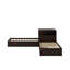 Lit plateforme simple en L avec lit gigogne, structure de lit d'angle avec lumière DEL, armoires de rangement et bureau-426962525