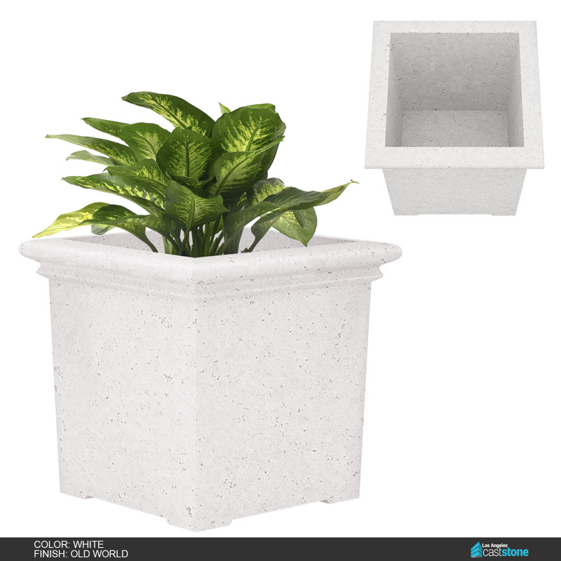 Concrete Planter, Old World White