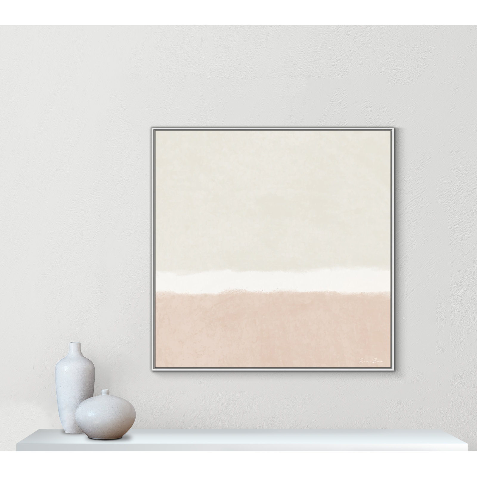 Willadeene "Slate I" Print, 46.5" H x 46.5" W, White Framed