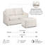 57W Loveseat And Storage Ottoman With Slipcovers-585851892