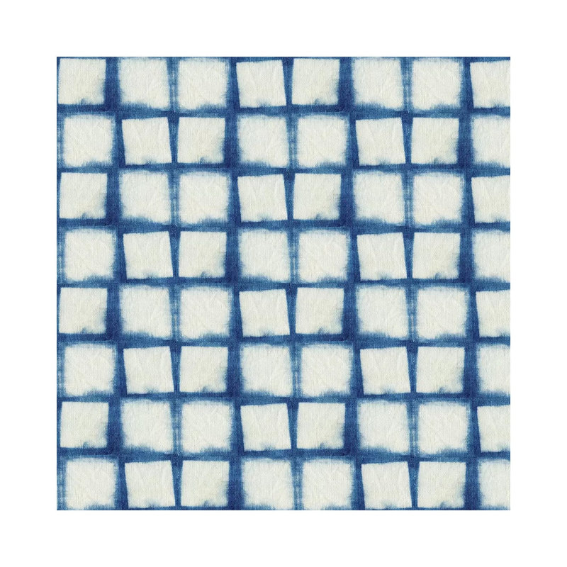 Blue Shibori IV by Nancy Green - Wrapped Canvas Painting, 30.48cm H x 30.48cm W x 1.91cm D