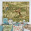 Auvent tropical I vert - Impression traditionnelle sur bois de pin naturel-37111530