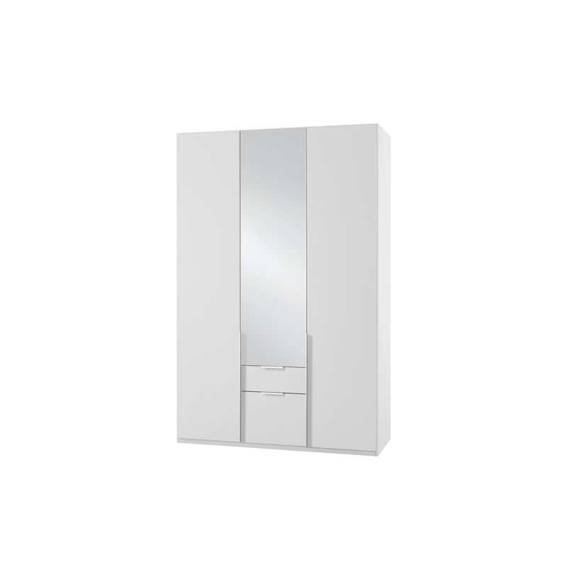 Agdal 3 Door Manufactured Wood Wardrobe, White
