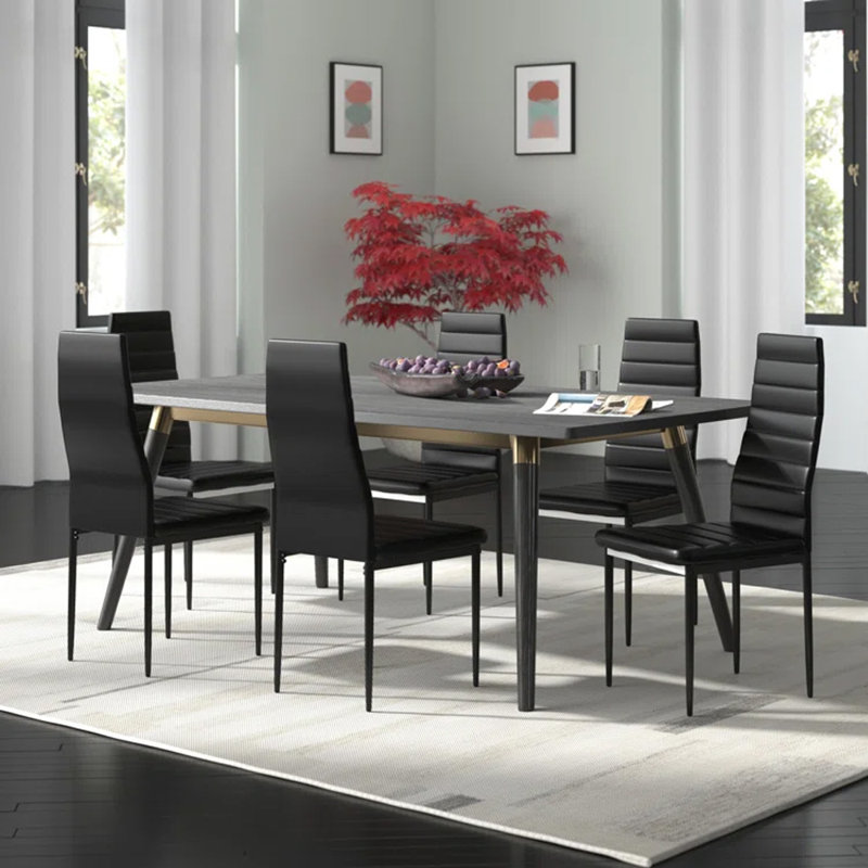 Chaise d'appoint Ailigael, Noir, 6