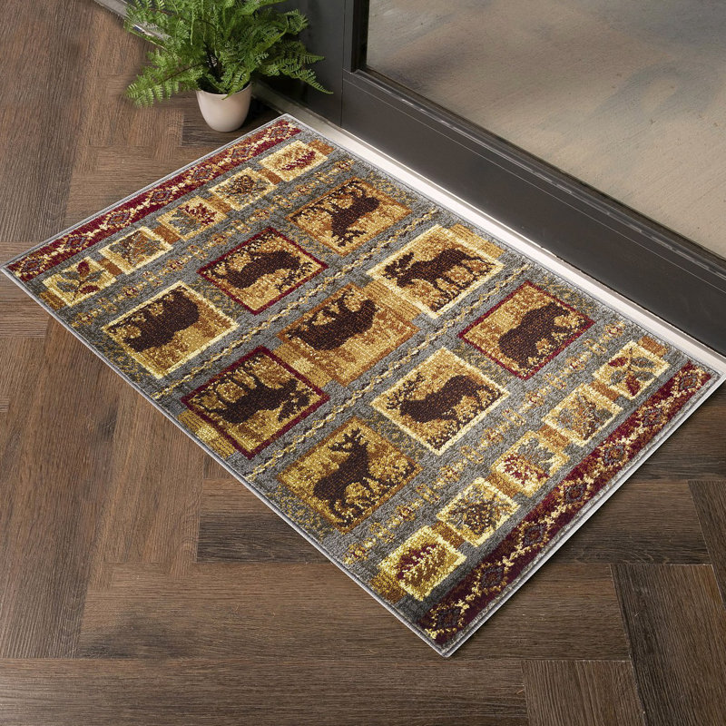 Multi Lodge Area Rug, Runner 2'7" x 7'3"