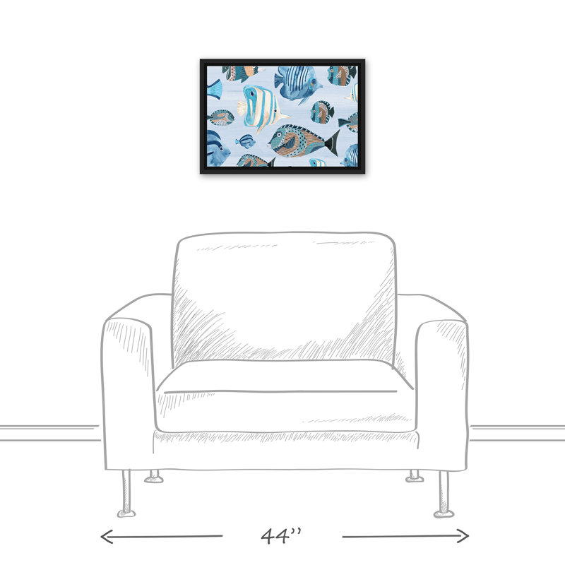 Aquarelle sur toile flottante encadrée, H 13,75 po x l 19,75 po