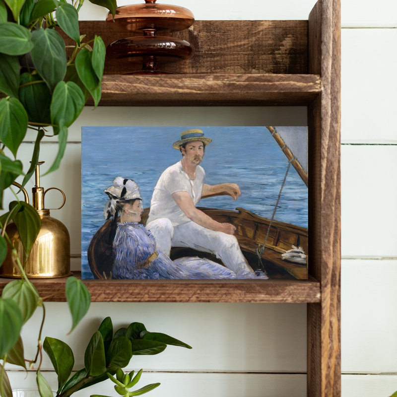 Boating, 1874 Impressionist Contemporary Portrait Wall Art Print, 30.48cm H x 45.72cm W