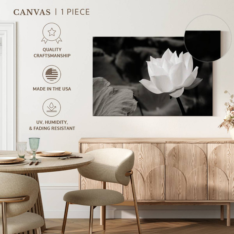 Harnek Pristine White Lotus, 34" H x 51" W