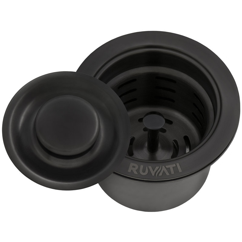 Crépine à drain profond pour éviers de cuisine Ruvati , Noir