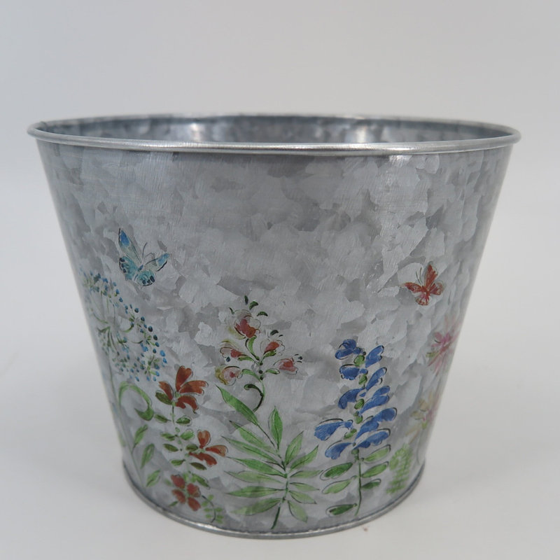 Francisqui Metal Cachepot, 5.25" H x 6.75" W x 6.75" D