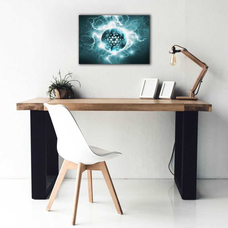 «Crypto Eclipse Cardano Ada» par Epic Portfolio, art mural sur toile, H 18 po x l 26 po x P 0,75 po