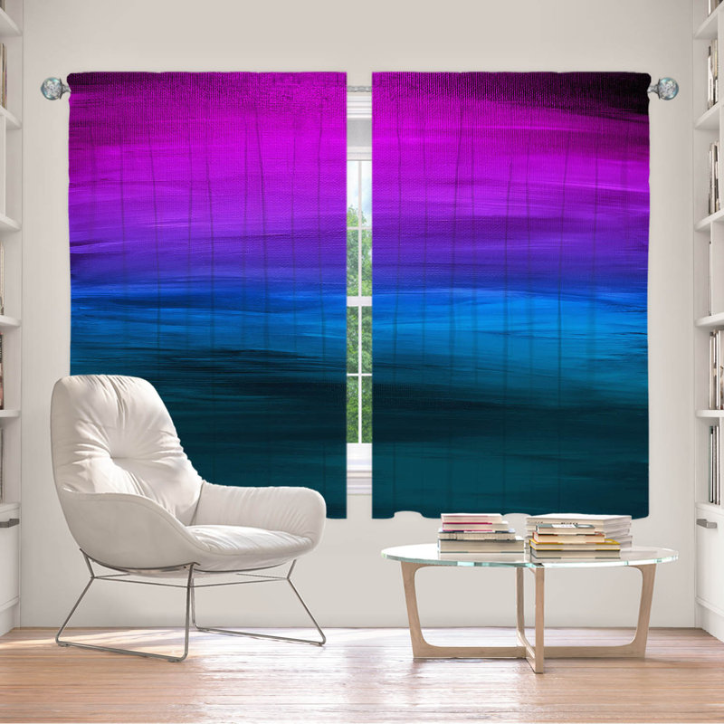 Jemine Room Darkening Curtain Pair, 56" W x 78" L, Purple