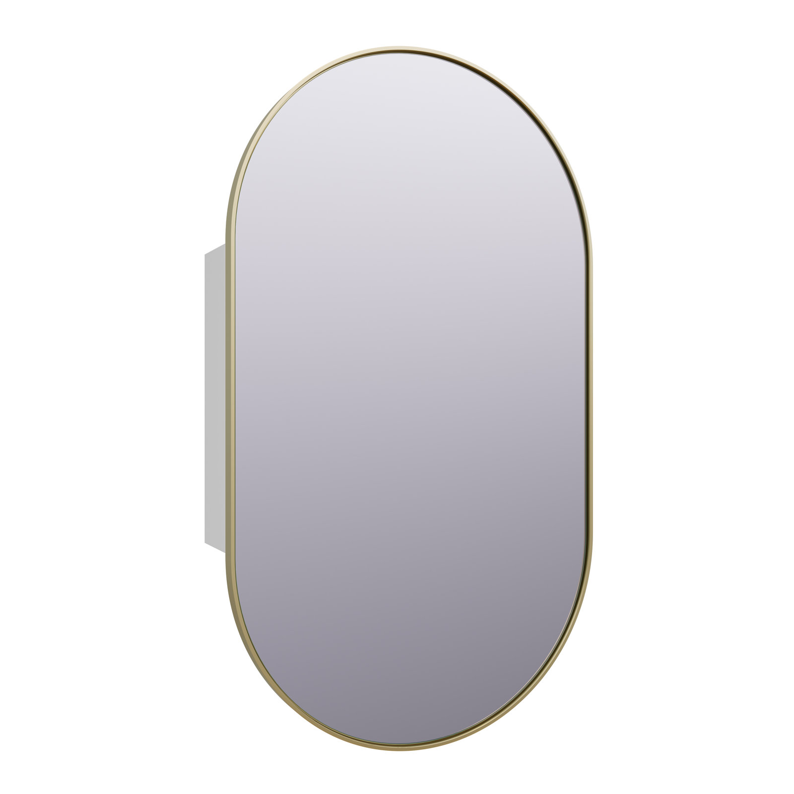 Nia Recessed Medicine Cabinet, Satin Brass