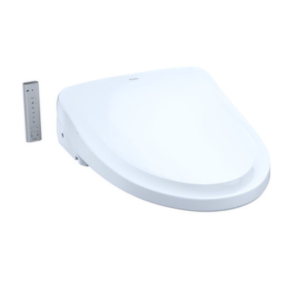 TOTO® WASHLET® S550e Electronic Bidet Toilet Seat with EWATER+® Bowl and Wand Cleaning and Auto Open and Close Classic Lid, Elongated, Cotton White
