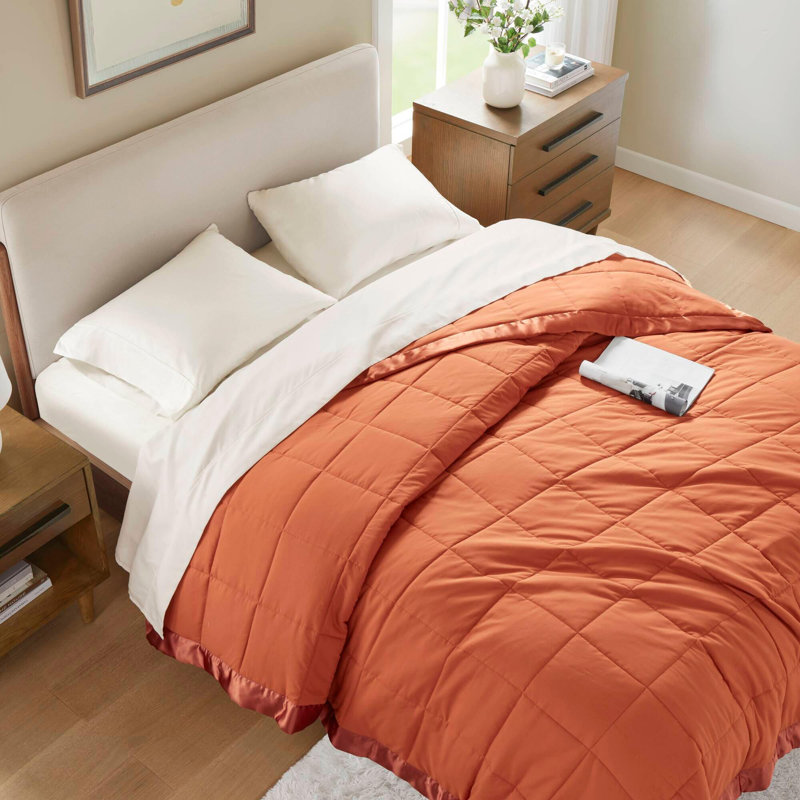 Couverture réversible en duvet HeiQ Smart, Lit simple, Orange
