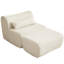 Fauteuil Cloud Boneless, moderne et surdimensionné, confort grâce au soutien en mousse, velours côtelé, crème, 2 places, usage multifonctionnel avec ressorts ensachés, aucun assemblage requis