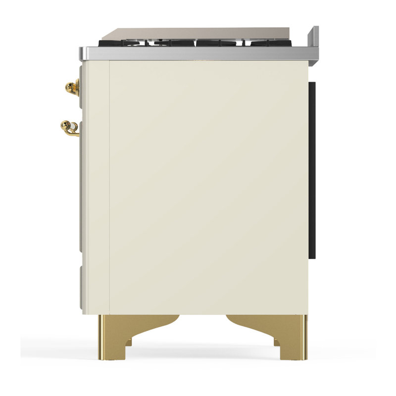 Majestic III Series 60 Inch Dual Fuel Range with 7 Sealed Burners, Griddle, in Blue Grey (Liquid Propane, Burnished Trim)