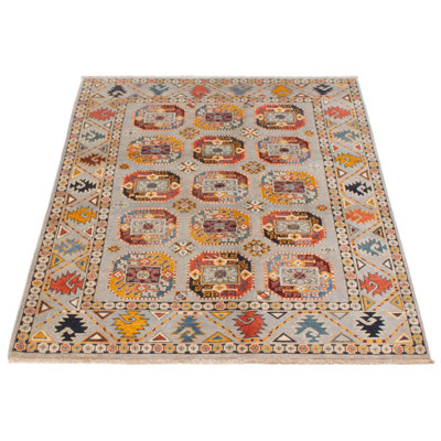 Zaaron One-of-a-Kind 4'9" X 6'5" New Age Wool Area Rug Grey