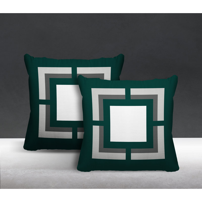  Coussin intérieur / extérieur, L 19 po x H 19 po, Émeraude